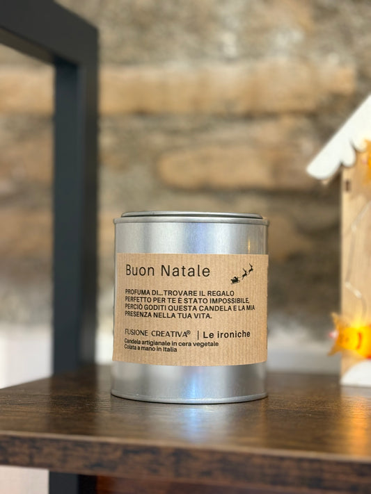 BUON NATALE Candela ironica artigianale natalizia