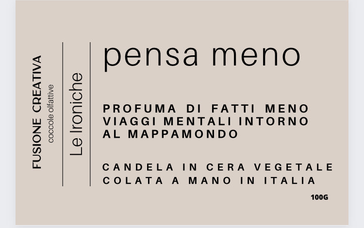 PENSA MENO piccola candela in cera vegetale