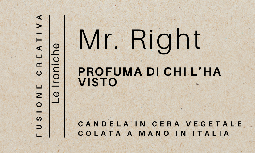 MR. RIGHT candela grande in cera vegetale