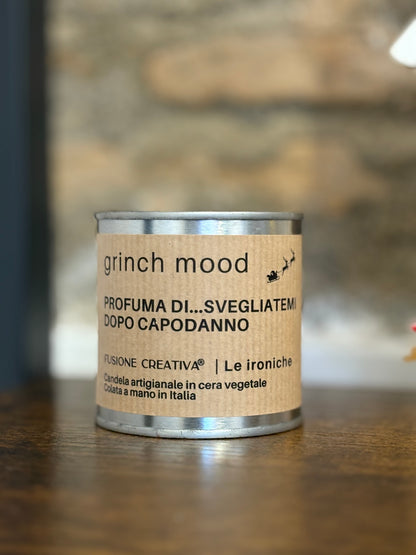 GRINCH MOOD  Candela ironica artigianale natalizia