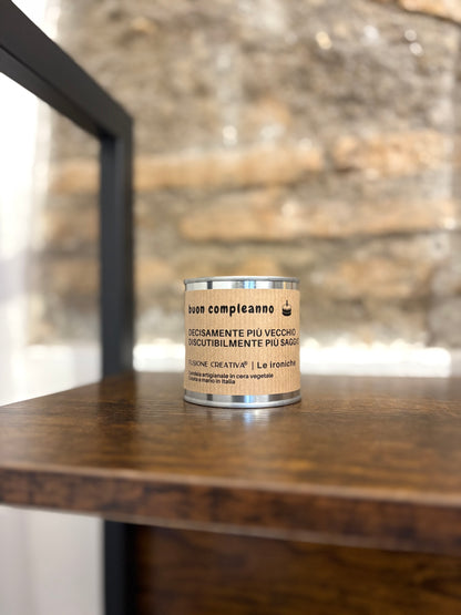 BUON COMPLEANNO LEI/LUI candela ironica artigianale