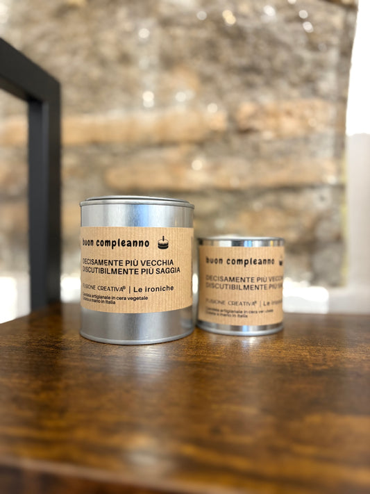 BUON COMPLEANNO LEI/LUI candela ironica artigianale