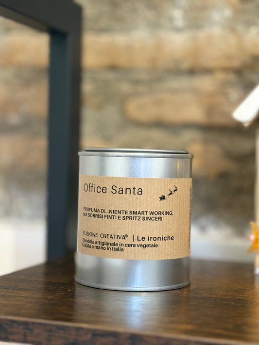 OFFICE SANTA  Candela ironica artigianale natalizia