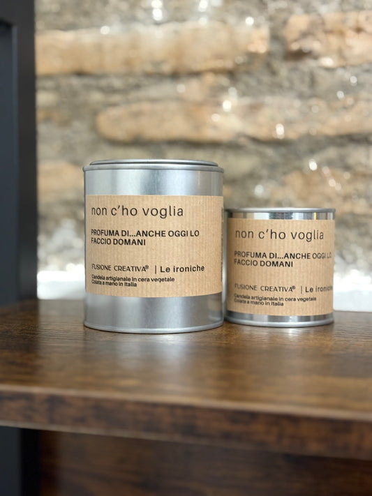 NON C’HO VOGLIA candela ironica artigianale