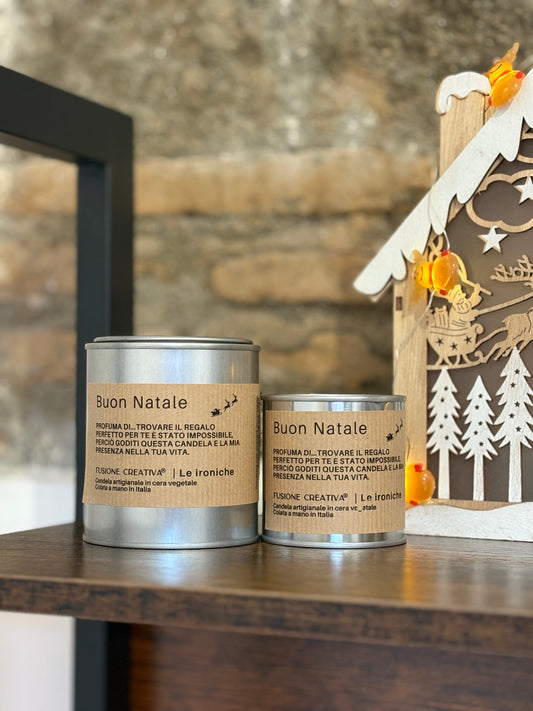 BUON NATALE  Candela ironica artigianale natalizia