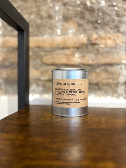 OFFERTA SPECIALE candela ironica artigianale