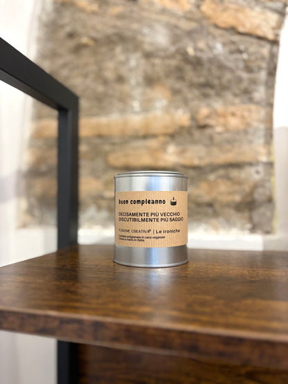 BUON COMPLEANNO LEI/LUI candela ironica artigianale