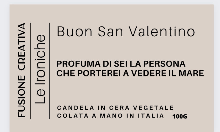 BUON SAN VALENTINO piccola candela in cera vegetale