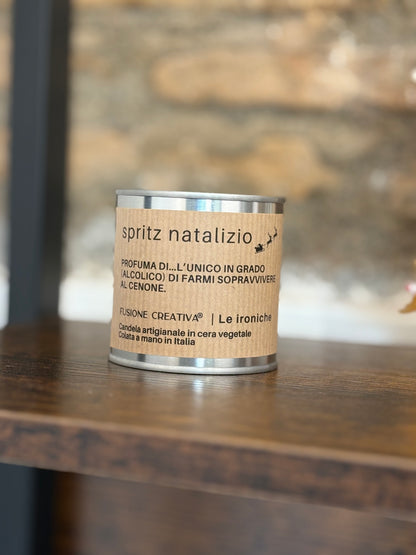 SPRITZ NATALIZIO  Candela ironica artigianale natalizia