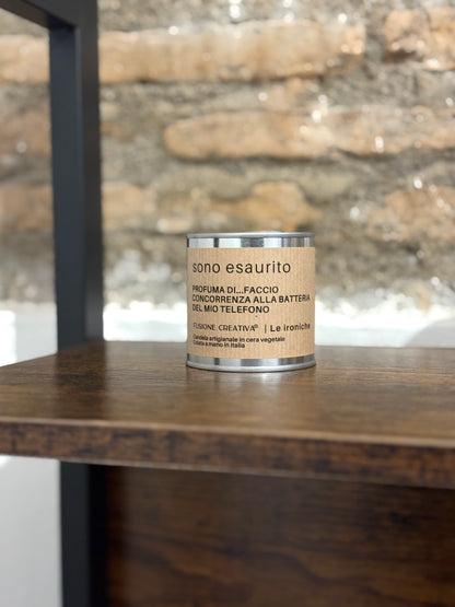 SONO ESAURITA / SONO ESAURITO candela ironica artigianale