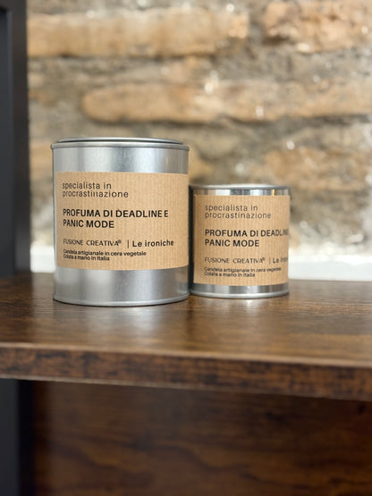 SPECIALISTA IN PROCRASTINAZIONE candela ironica artigianale