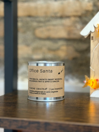 OFFICE SANTA  Candela ironica artigianale natalizia
