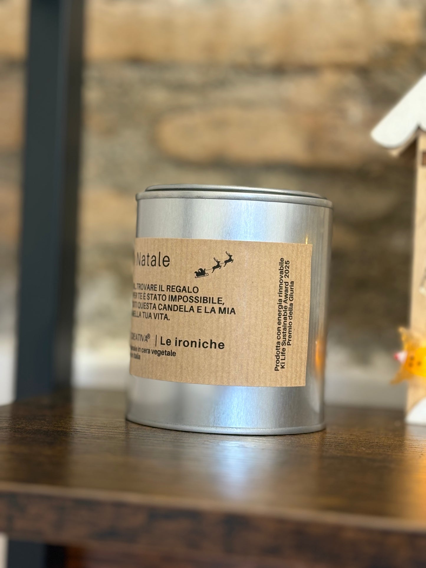 BUON NATALE  Candela ironica artigianale natalizia