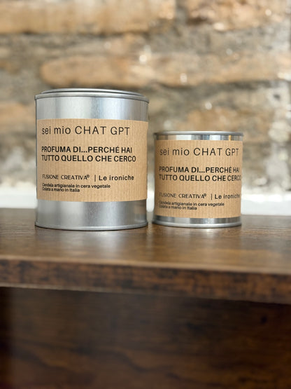 Sei il mio CHAT GPT candela ironica artigianale