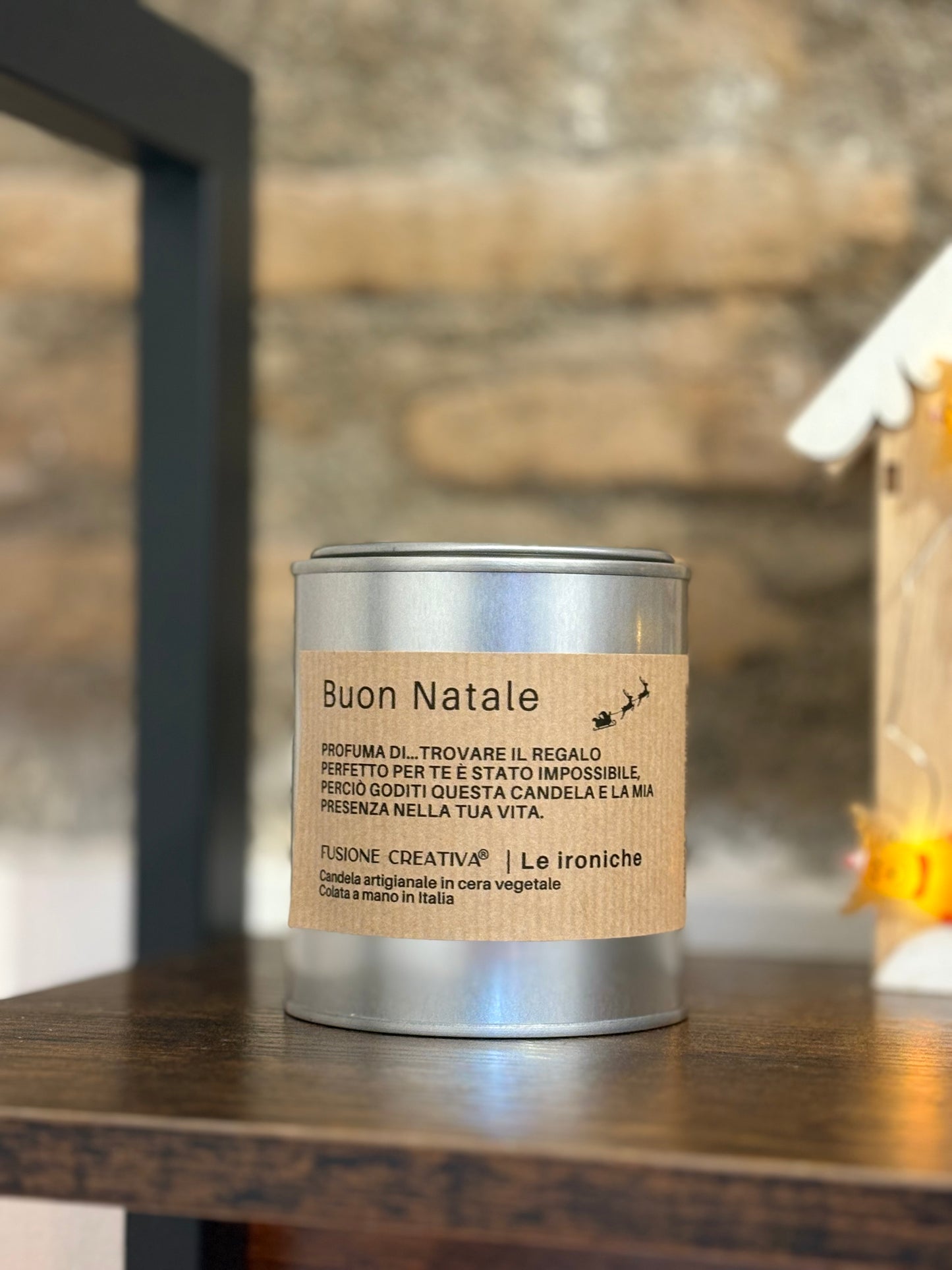 BUON NATALE  Candela ironica artigianale natalizia