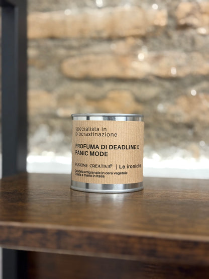 SPECIALISTA IN PROCRASTINAZIONE candela ironica artigianale