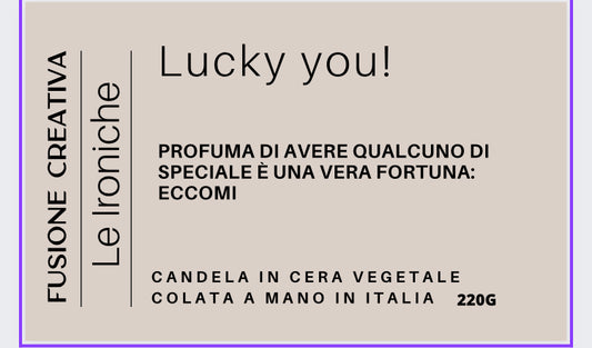 LUCKY YOU candela grande in cera vegetale