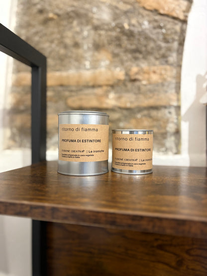 RITORNO DI FIAMMA candela ironica artigianale