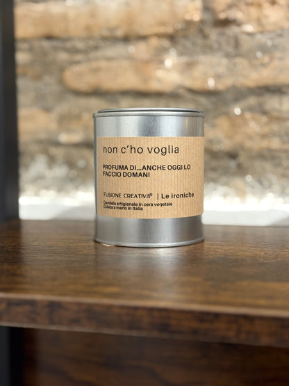 NON C’HO VOGLIA candela ironica artigianale