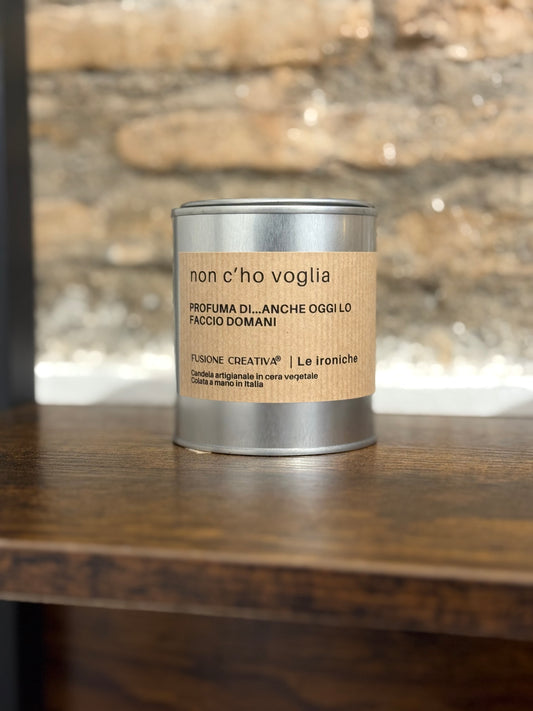 NON C’HO VOGLIA candela ironica artigianale