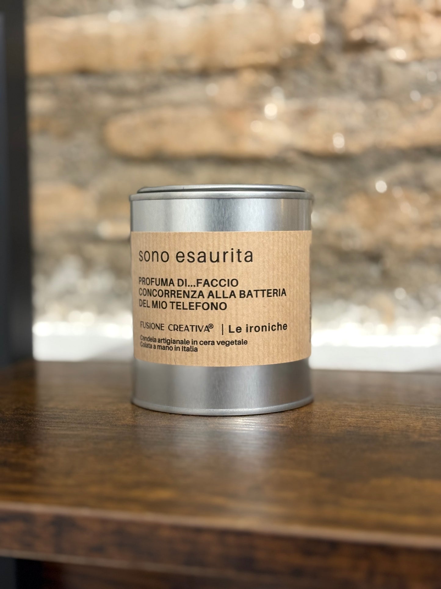 SONO ESAURITA / SONO ESAURITO candela ironica artigianale