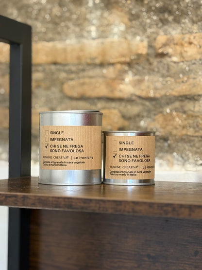 SONO FAVOLOSA candela ironica artigianale